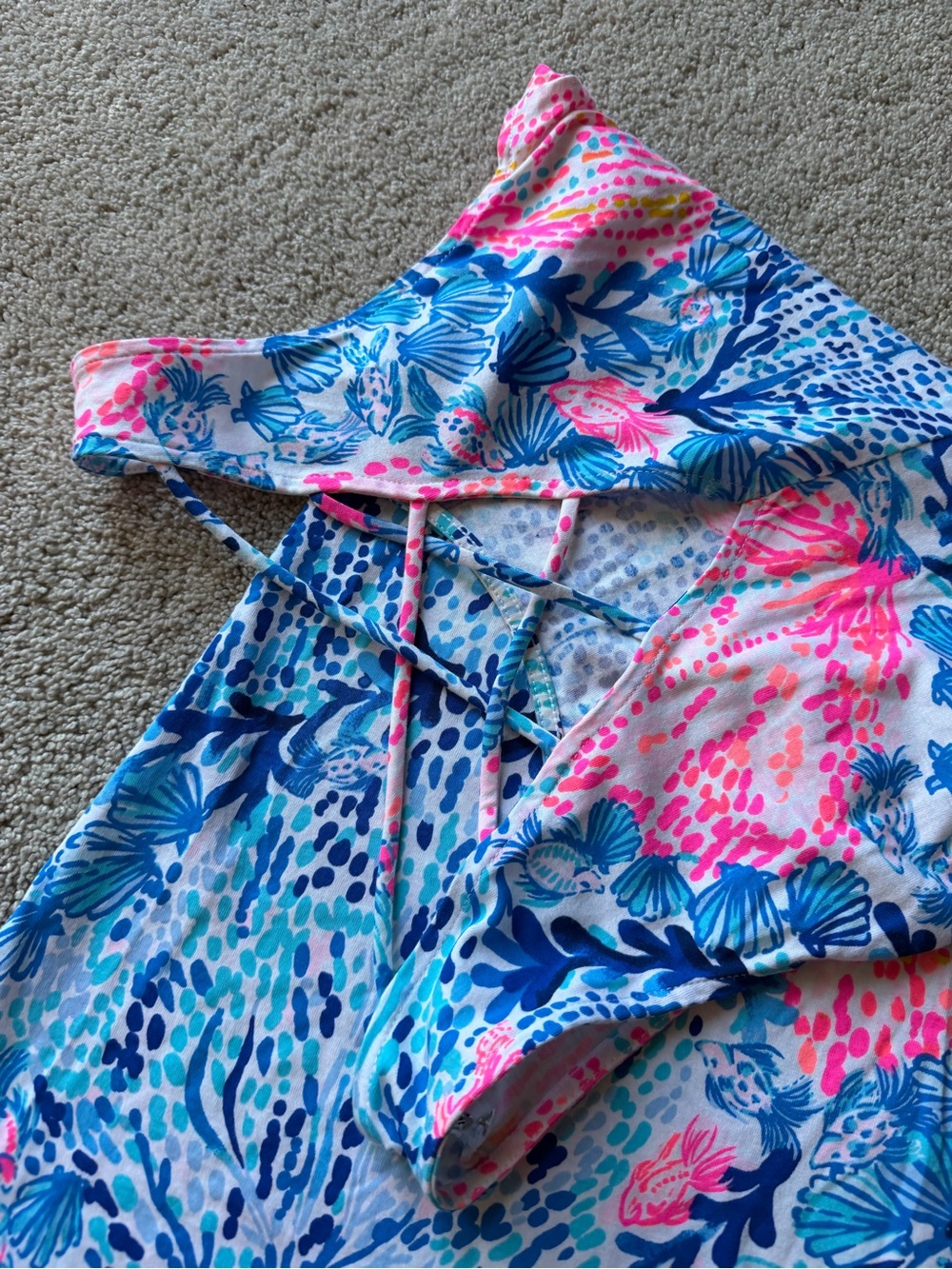 Lily Pulitzer Blue & Pink Floral Sundress small - Picture 5 of 8